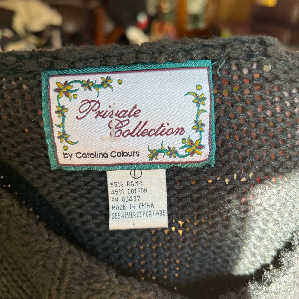 V I N T A G E 🌸 slouchy granny floral embroidered sweater🌸 - Picture 2 of 15